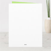 大きな可愛いカラフル漫画イースターバニーのキッズカード カード (裏面)