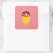 大きな唇の女性ステッカー スクエアシール (バッグ)