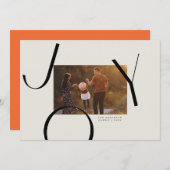 大きな喜びの写真クリスマスカード 招待状 (正面/裏面)