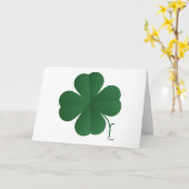 大きな四つ葉クローバー カード (黄色い花)