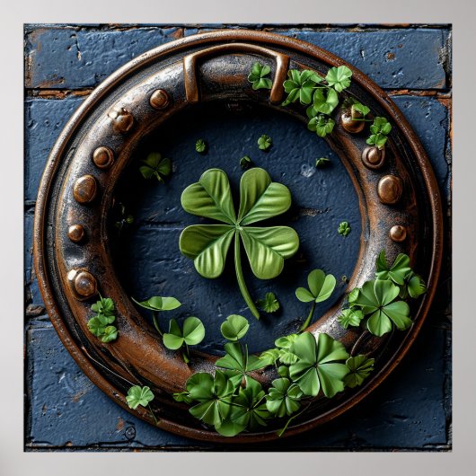 大きな四葉のクローバー ポスター (正面)