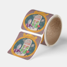 大きな四角ステッカー -  インスピレーション・アート・デザイン