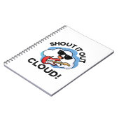 大きな声で言って！ かわいい音楽の雲パンク ノートブック (左側)