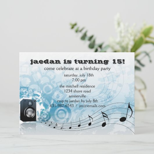 大きな声を出そう-誕生日パーティーの招待 招待状 (スタンド正面)