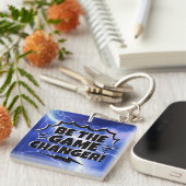 大きな変化を促す意欲を起ここインスパイアとする キーホルダー (正面右)