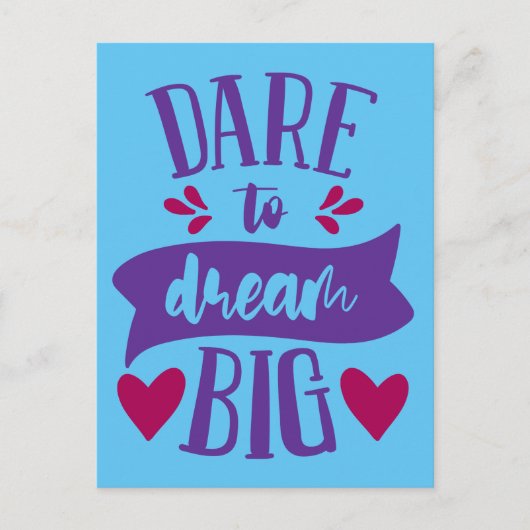 大きな夢に向かって - やる気を高めるインスピレーション ポストカード (正面)