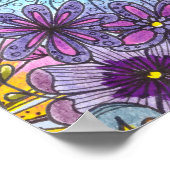 大きな夢の景色の庭を夢見る ポスター (角)