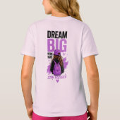 💜 大きな夢を叶えるために集中しよう 学校のモチベーション 💜 Tシャツ (裏面)