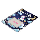 大きな夢を叶える - カスタマイズ可能な魔法のユニコーン ノートブック (左側)