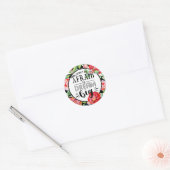 大きな夢を怖がらない – 赤いバラの引用文ギフト ラウンドシール (封筒)