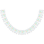 大きな夢を抱いて小さな君へ 青い空の赤ちゃん男の子の1歳誕生日 バンティングフラッグ (全)