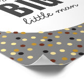 大きな夢を抱け小さな男の子よ　保育園壁飾り　グレー ブラウン ポスター (角)