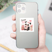 大きな夢を抱け - モチベーションパンダステッカー シール (スマートフォン)