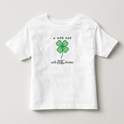 大きな夢を持つ小さな子どものTシャツ トドラーTシャツ (正面)