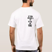 大きな夢を描く インスピレーション タイポグラフィーポスター Tシャツ (裏面)