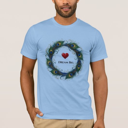 大きな夢を描け クジャクの羽根 サークルTシャツ Tシャツ (正面)