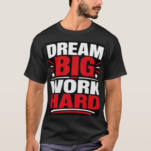 大きな夢を描け 努力を重ねろ Tシャツ (正面)