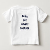 大きな夢を描け、小さな星 – 無限の宇宙少女 ベビーTシャツ (裏面)