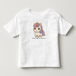 大きな夢を描こう小さなユニコーン - かわいい女の子用Tシャツ トドラーTシャツ