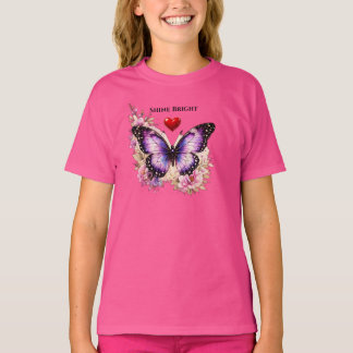大きな夢を描こう クジャクの羽根 サークル 子供Tシャツ Tシャツ