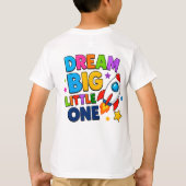 🚀 大きな夢を描こう 遊び心のある宇宙グラフィック ⭐ Tシャツ (裏面)