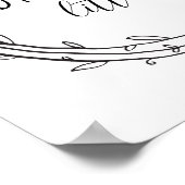 大きな夢を見てね。モノクロのベビー・ルーム ポスター (角)