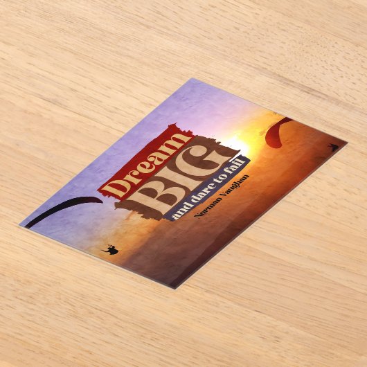 大きな夢を見て失敗する アクリル招待状 (レイダウン)