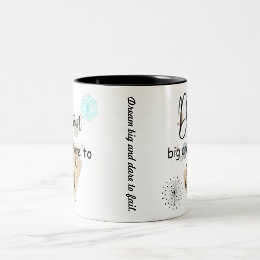 大きな夢を見て失敗する ツートーンマグカップ (中央)