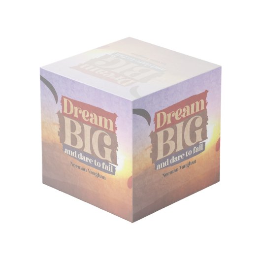 大きな夢を見て失敗する フォトキューブ (裏面アングル)