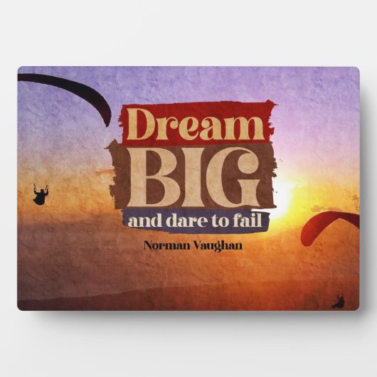 大きな夢を見て失敗する フォトプラーク (正面)