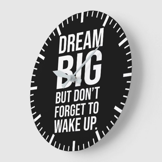大きな夢を見て目が忘れ覚めないようおもしろい- ラージ壁時計 (傾斜)