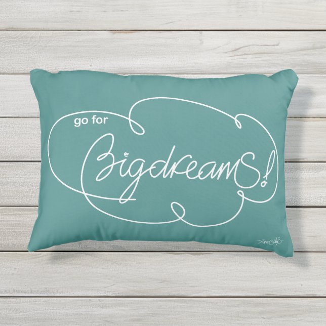 大きな夢を見はっきりしたに行く – CloudS - W アウトドアクッション (裏面)