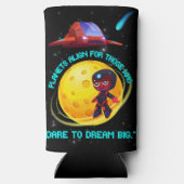 大きな夢を見る人のために惑星が整列する スリム缶クーラー (裏面)