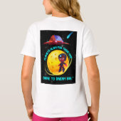 大きな夢を見る人のために惑星が整列する Tシャツ (裏面)