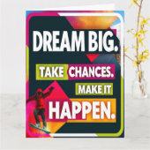 大きな夢を見る、チャンスを取る カード (黄色い花)