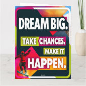 大きな夢を見る、チャンスを取る カード (裏面)