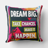 大きな夢を見る、チャンスを取る クッション (裏面)