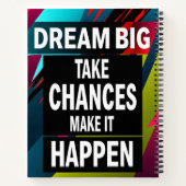 大きな夢を見る、チャンスを取る ノートブック (裏面)