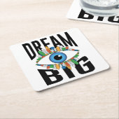 大きな夢を見ろ スクエアペーパーコースター (アングル)