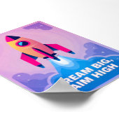 大きな夢を見ろ 高い目標を掲げろ やる気を育む保育園の壁アート ポスター (角)