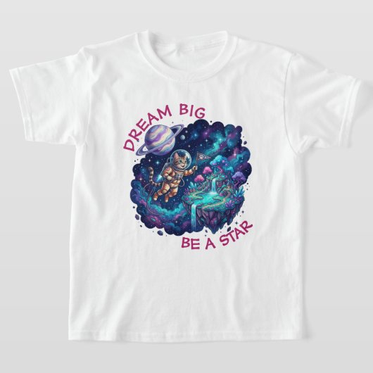 大きな夢を 大宇宙の浮遊庭園 子供Tシャツ Tシャツ (レイダウン)