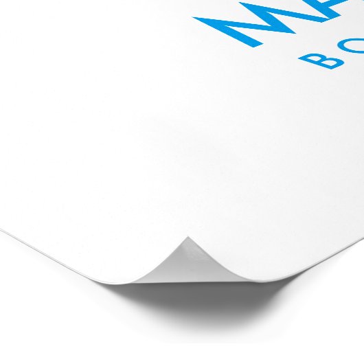 大きな夢を!小さな勇者よ!名前 タイポグラフィー 明るい色 ポスター (角)