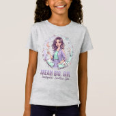 大きな夢を Girl エンパワーメント キッズTシャツ Tシャツ (正面)