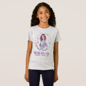 大きな夢を Girl エンパワーメント キッズTシャツ Tシャツ (正面フル)