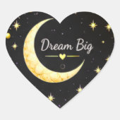 大きな夢を Moon and Stars ステッカー (正面)