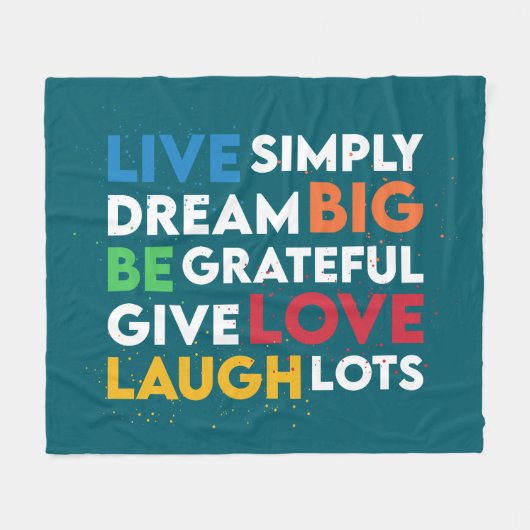 大きな夢 フリースブランケット (正面(横))