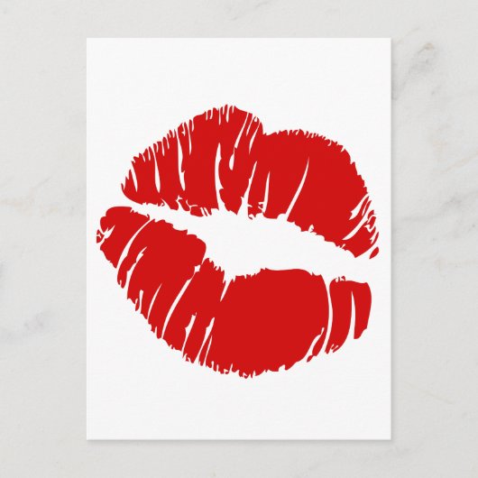 大きな大きな唇キス巨大な唇キスをする大口 ポストカード (正面)