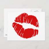 大きな大きな唇キス巨大な唇キスをする大口 ポストカード (正面/裏面)