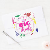 大きな大き感謝していいスタッフをGIF感謝していで送る スクエアシール (封筒)