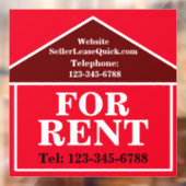 大きな太字のレンタル用不動産カスタムウィンドウステッカー ウィンドウサイン (シート2)